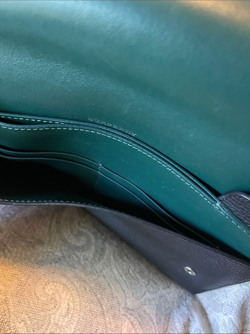 Burberry Black Pebbled Leather Crossbody Wallet Bag - Picture 5 of 8
